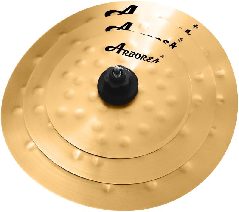 Arborea طقم صنجات سماك ستاك 7"9"11" 3 قطع تأثير صوت فضي بطل تصفيق - Image 1